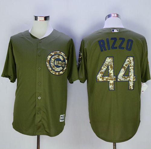 Cubs #44 Anthony Rizzo Green Camo New Cool Base Stitched MLB Jersey